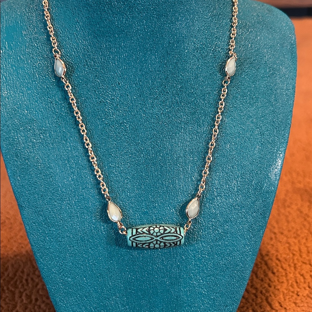 Gold and Turquoise Necklace